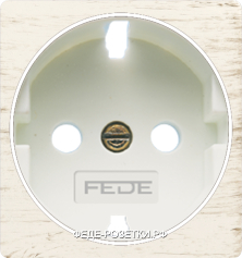 FEDE Прованс/ Белый Обрамление розетки 2к+з White Decape (Blanco Decape)